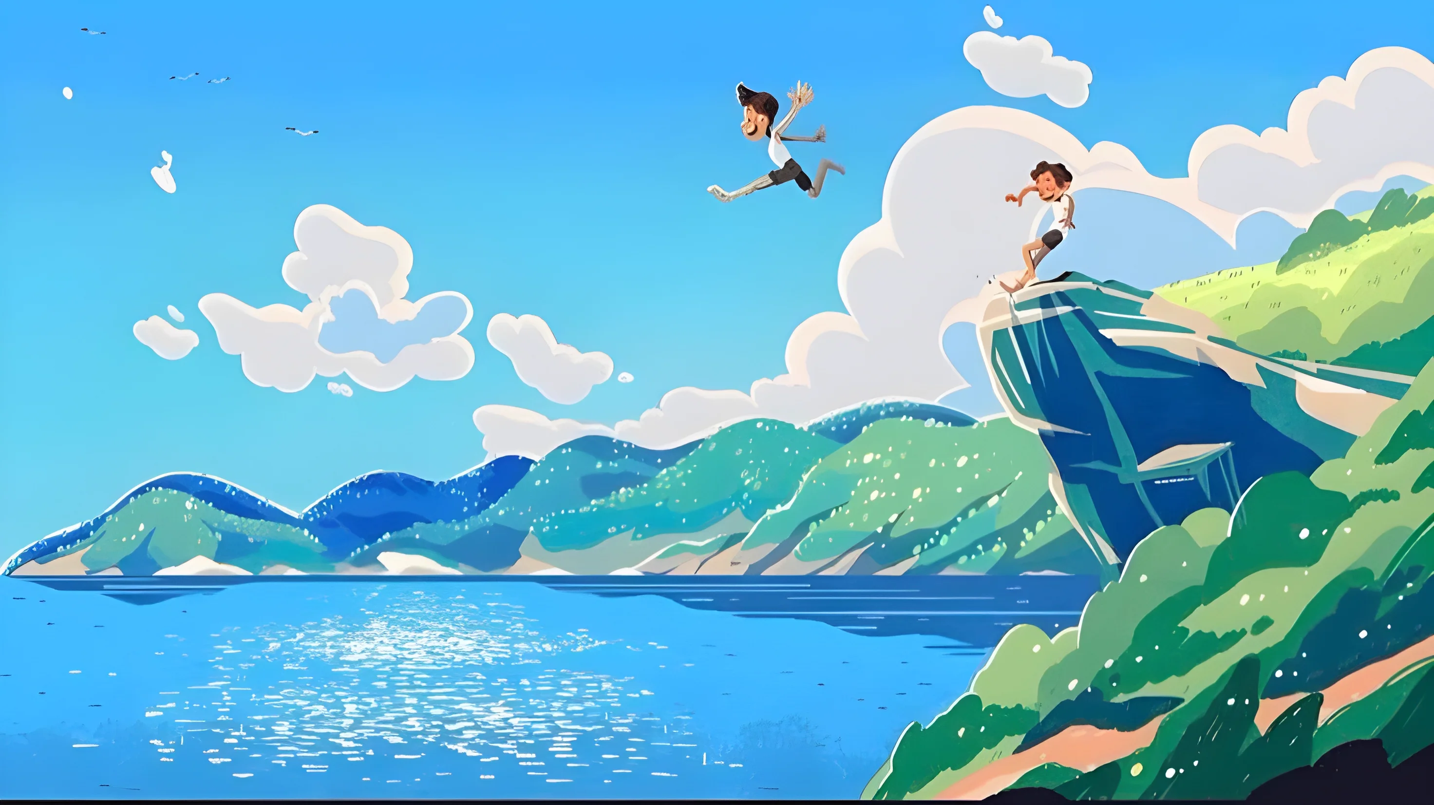 Whimsical background illustration